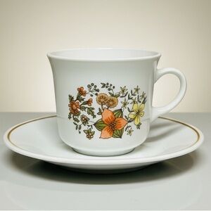 Corelle by Corning Indian Summer Floral Tea Cup and Saucer